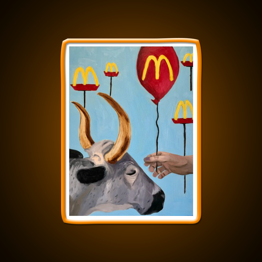 Cycle Fast Food Led Neon Sign For Burger Place Rgb Color