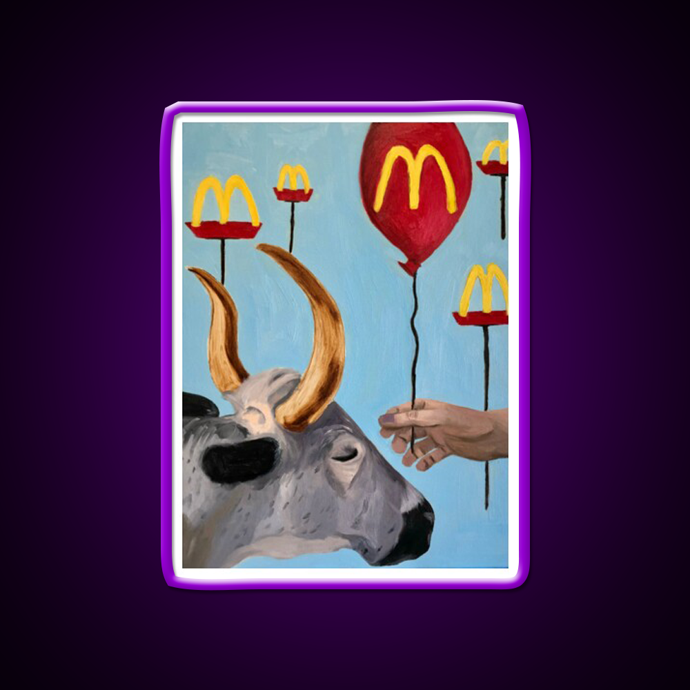 Cycle Fast Food Led Neon Sign For Burger Place Rgb Color