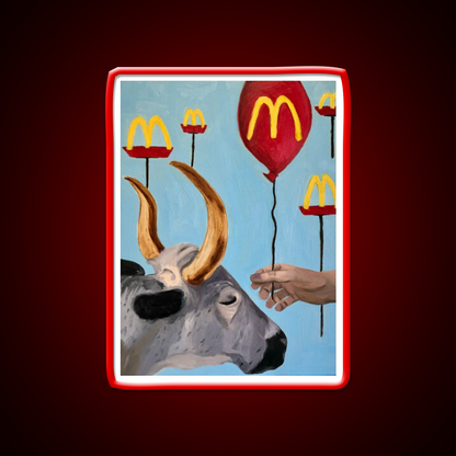 Cycle Fast Food Led Neon Sign For Burger Place Rgb Color