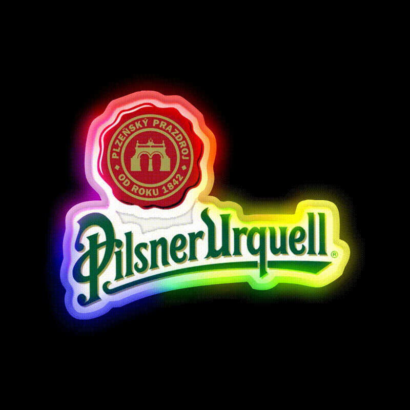 Czechia Pilsner Urquell World Beer Bar Decor Led Neon Sign Rgb Color - LED neon sign close-up detail