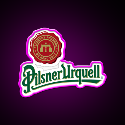 Czechia Pilsner Urquell World Beer Bar Decor Led Neon Sign Rgb Color - Neon sign mounted on wall in room
