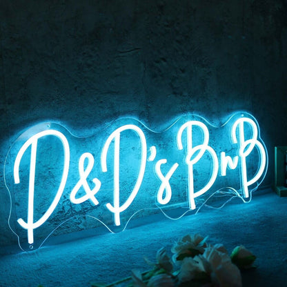 D And Ds Bnb Blue Led Neon Sign - Shineneon
