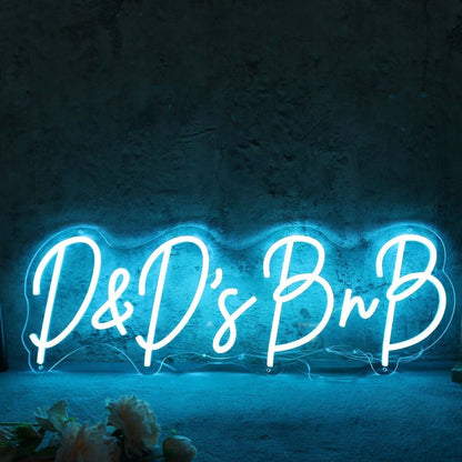 D And Ds Bnb Blue Led Neon Sign - Shineneon