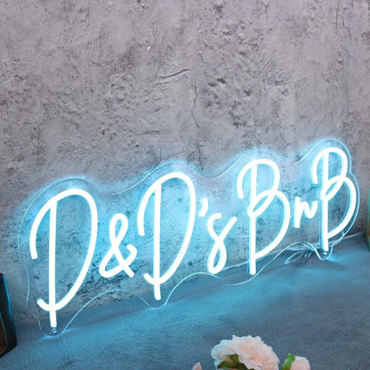 D And Ds Bnb Blue Led Neon Sign - Shineneon