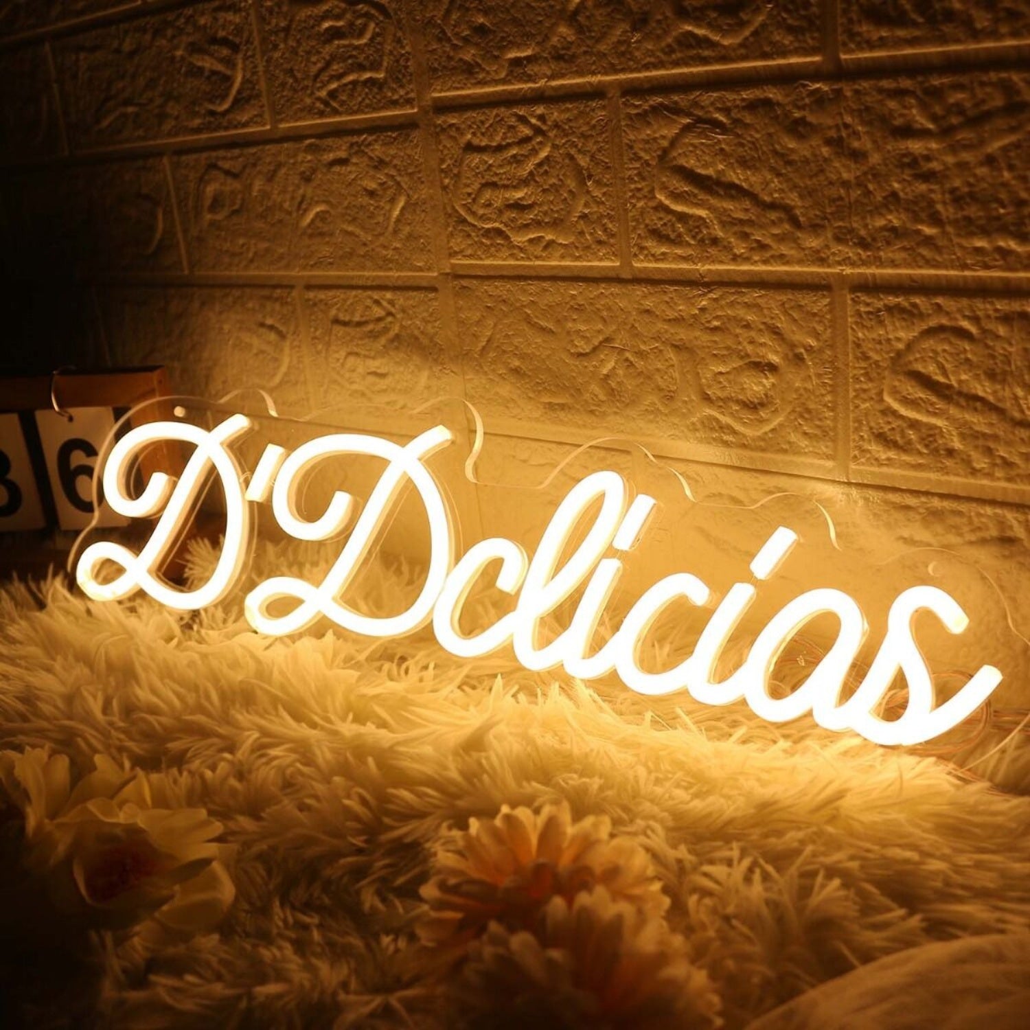 D Delicias Yellow Led Neon Sign - Shineneon