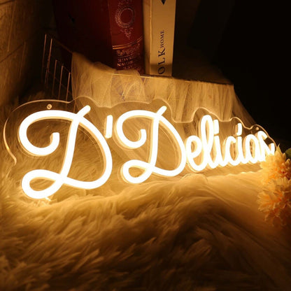 D Delicias Yellow Led Neon Sign - Shineneon