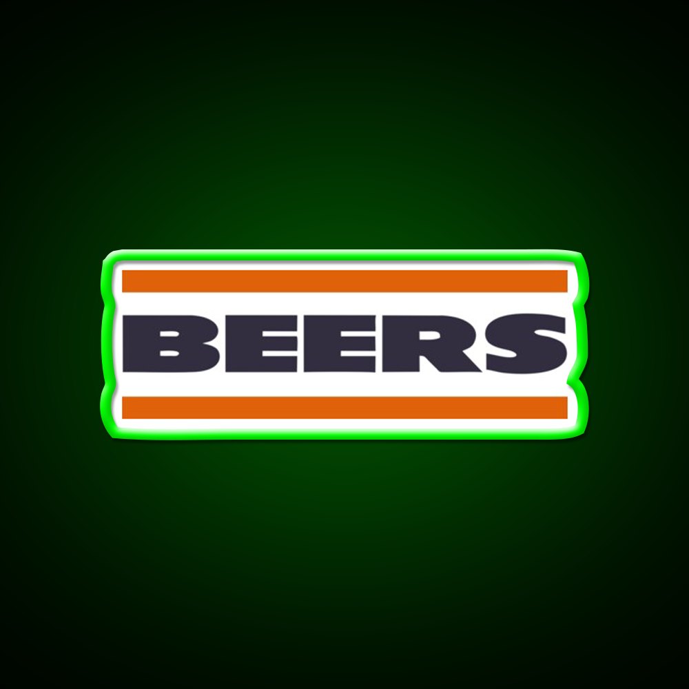 Da Beers Chicago Bears Beer Bar Decor Led Neon Sign Rgb Color