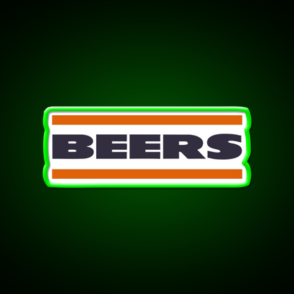 Da Beers Chicago Bears Beer Bar Decor Led Neon Sign Rgb Color