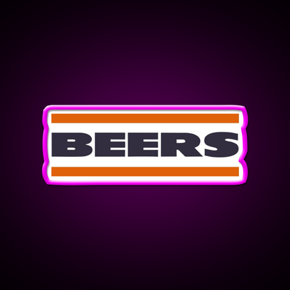 Da Beers Chicago Bears Beer Bar Decor Led Neon Sign Rgb Color
