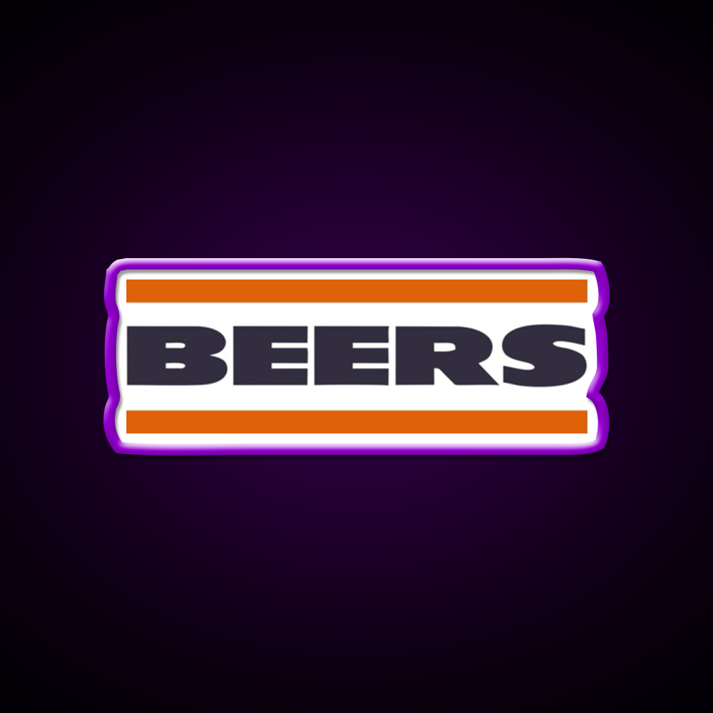 Da Beers Chicago Bears Beer Bar Decor Led Neon Sign Rgb Color - LED neon sign view 9