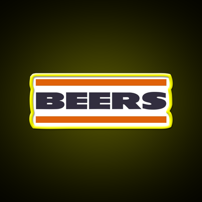 Da Beers Chicago Bears Beer Bar Decor Led Neon Sign Rgb Color - LED neon sign view 7