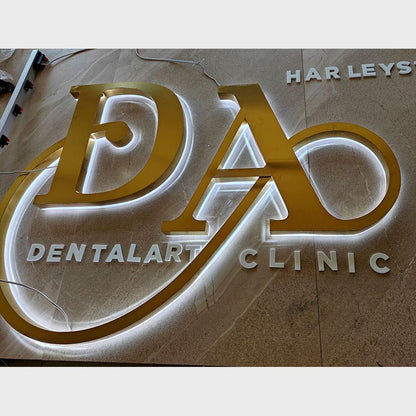 Da Dentalart Clinic 3D Backlit Channel Letters Led Light Sign - Shineneon