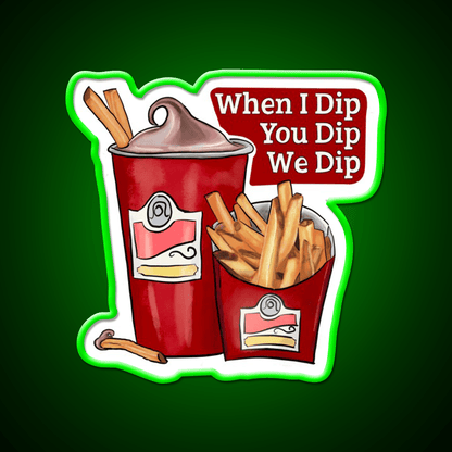 Da Frosty Dip Fast Food Led Neon Sign For Burger Place Rgb Color - Shineneon