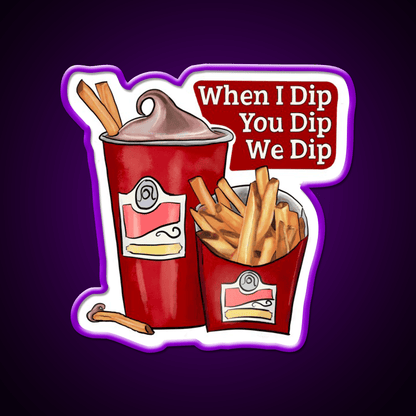 Da Frosty Dip Fast Food Led Neon Sign For Burger Place Rgb Color - Shineneon