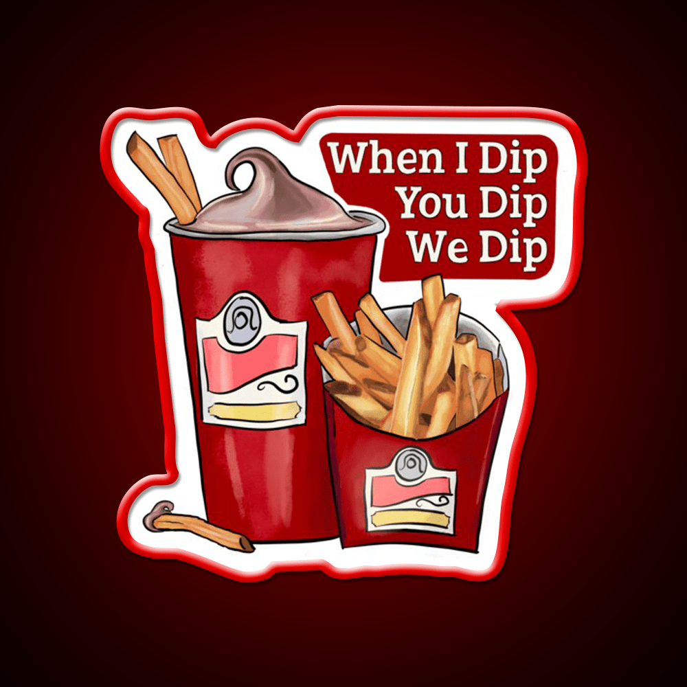 Da Frosty Dip Fast Food Led Neon Sign For Burger Place Rgb Color - Shineneon
