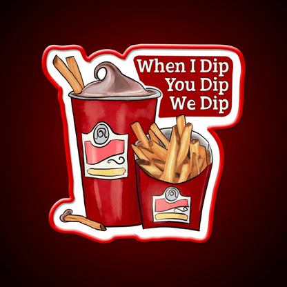 Da Frosty Dip Fast Food Led Neon Sign For Burger Place Rgb Color - Shineneon
