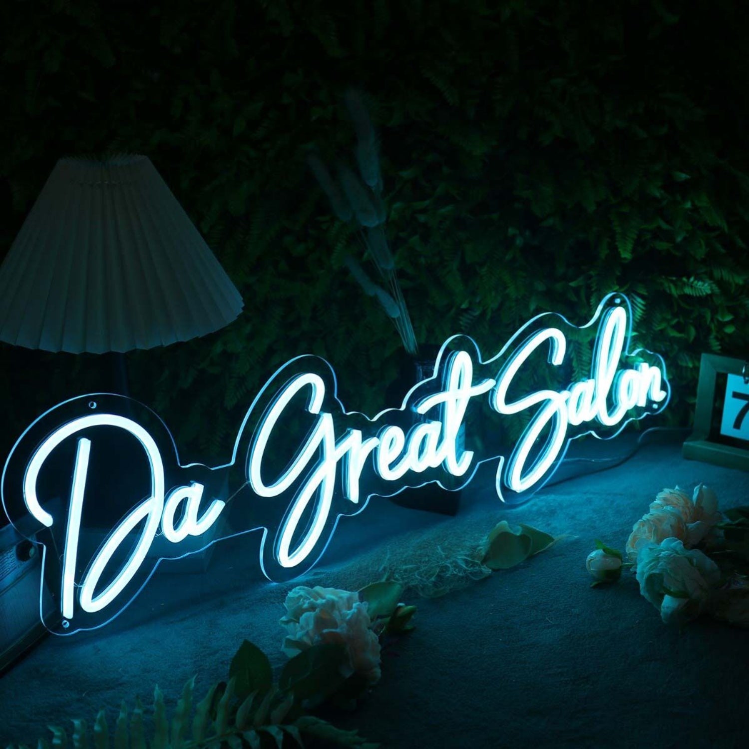 Da Great Salon Blue Led Neon Sign | Shineneon