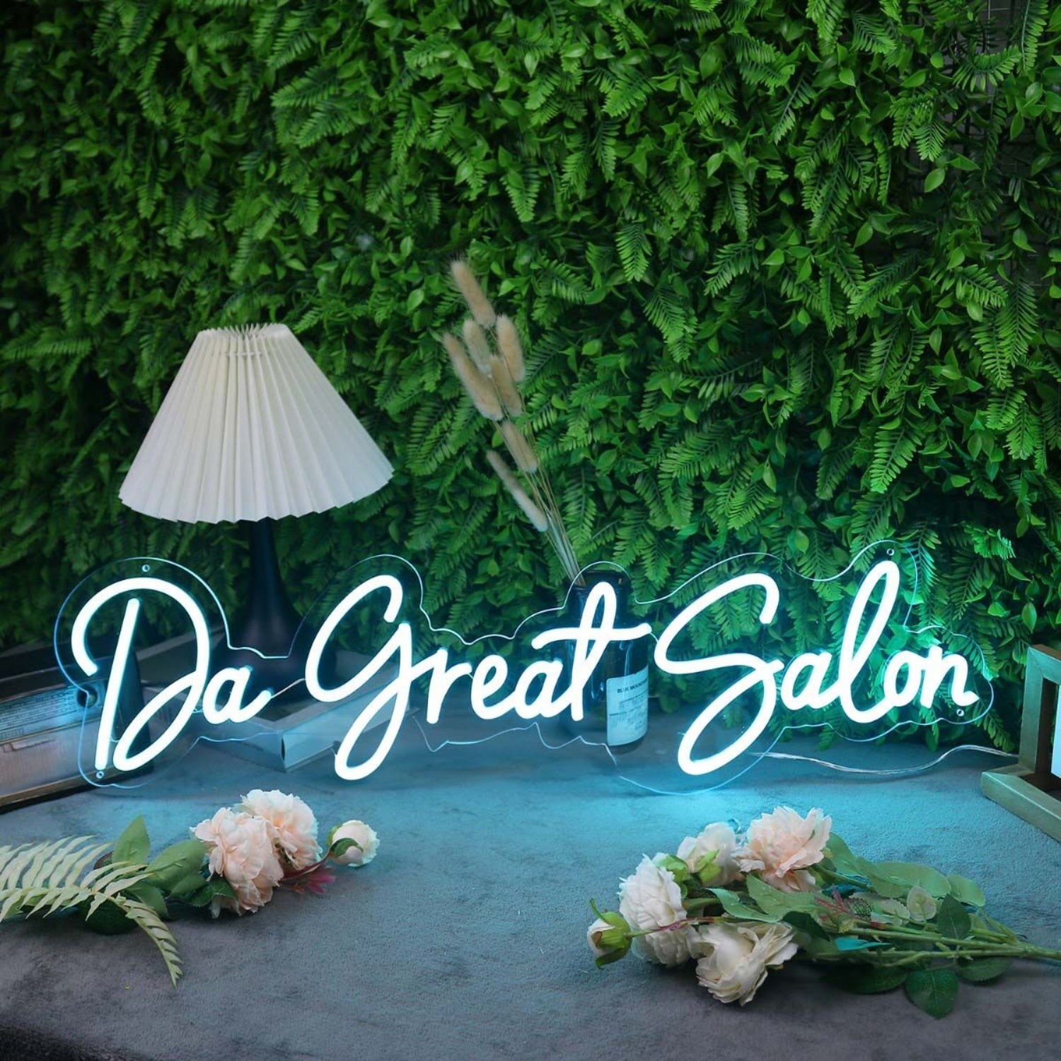Da Great Salon Blue Led Neon Sign | Shineneon