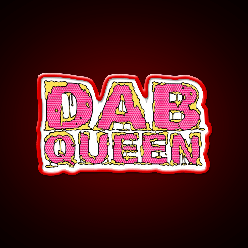 Dab Queen Hemp Inspired Green Leaf Led Neon Sign Rgb Color - Shineneon