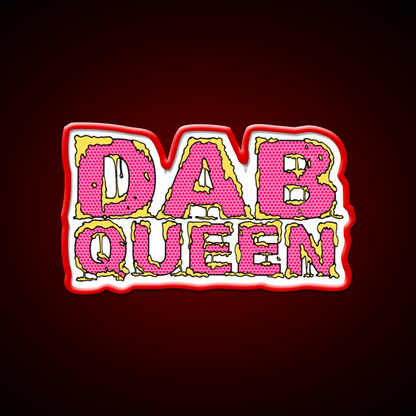 Dab Queen Hemp Inspired Green Leaf Led Neon Sign Rgb Color - Shineneon