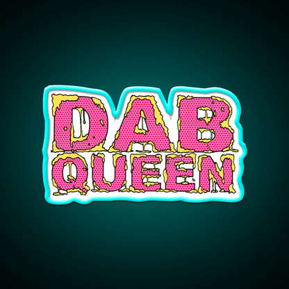 Dab Queen Hemp Inspired Green Leaf Led Neon Sign Rgb Color - Shineneon