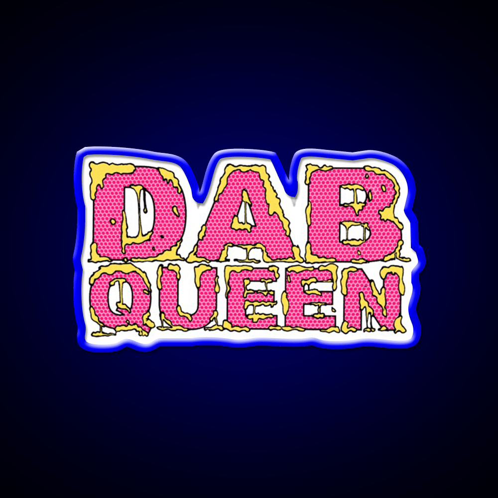 Dab Queen Hemp Inspired Green Leaf Led Neon Sign Rgb Color - Shineneon