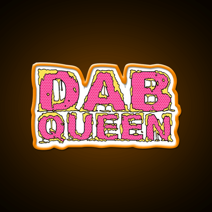 Dab Queen Hemp Inspired Green Leaf Led Neon Sign Rgb Color - Shineneon
