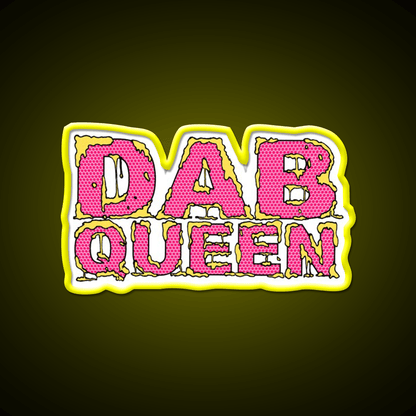 Dab Queen Hemp Inspired Green Leaf Led Neon Sign Rgb Color - Shineneon