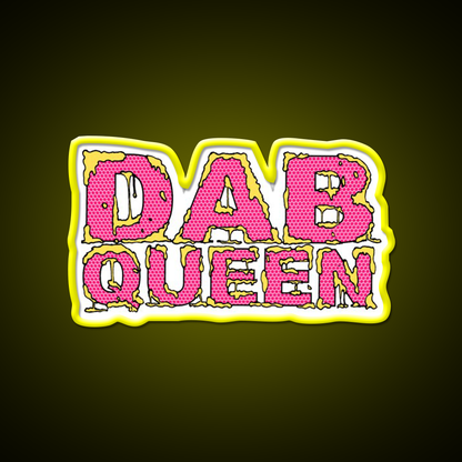 Dab Queen Hemp Inspired Green Leaf Led Neon Sign Rgb Color - LED neon sign view 7