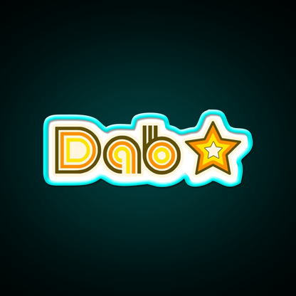 Dab Star Hemp Inspired Green Leaf Led Neon Sign Rgb Color - Size and dimension reference