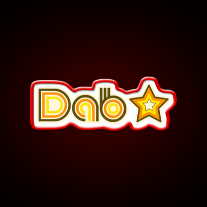 Dab Star Hemp Inspired Green Leaf Led Neon Sign Rgb Color - Shineneon