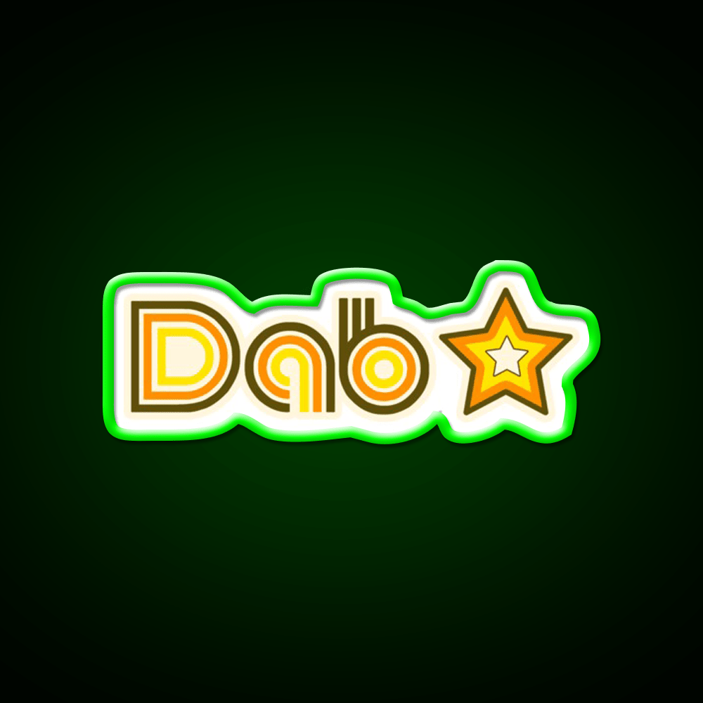 Dab Star Hemp Inspired Green Leaf Led Neon Sign Rgb Color - Shineneon