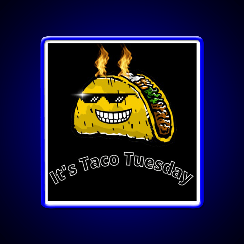 Dabbing Taco Cinco De May Mexican Food Fire Taco Led Neon Sign Rgb Color - Shineneon
