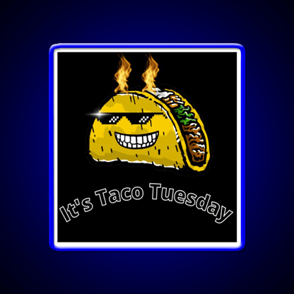 Dabbing Taco Cinco De May Mexican Food Fire Taco Led Neon Sign Rgb Color - Shineneon