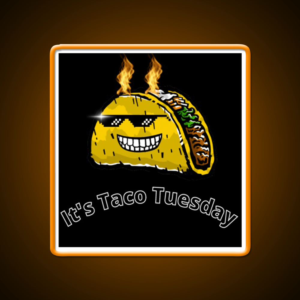 Dabbing Taco Cinco De May Mexican Food Fire Taco Led Neon Sign Rgb Color - Shineneon