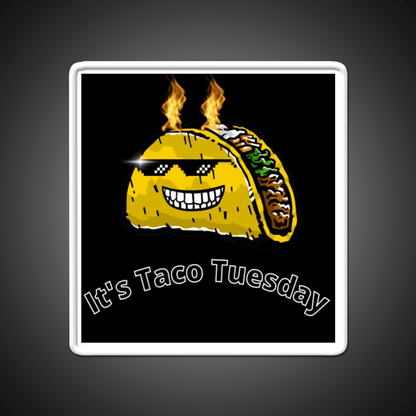 Dabbing Taco Cinco De May Mexican Food Fire Taco Led Neon Sign Rgb Color - Shineneon