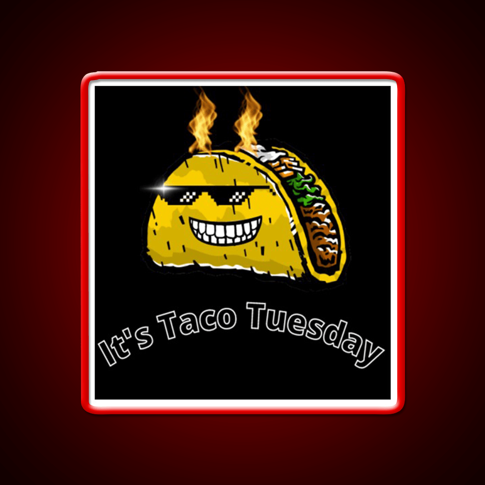 Dabbing Taco Cinco De May Mexican Food Fire Taco Led Neon Sign Rgb Color - Shineneon