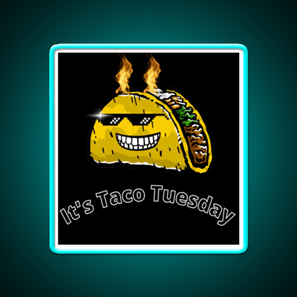 Dabbing Taco Cinco De May Mexican Food Fire Taco Led Neon Sign Rgb Color - Shineneon
