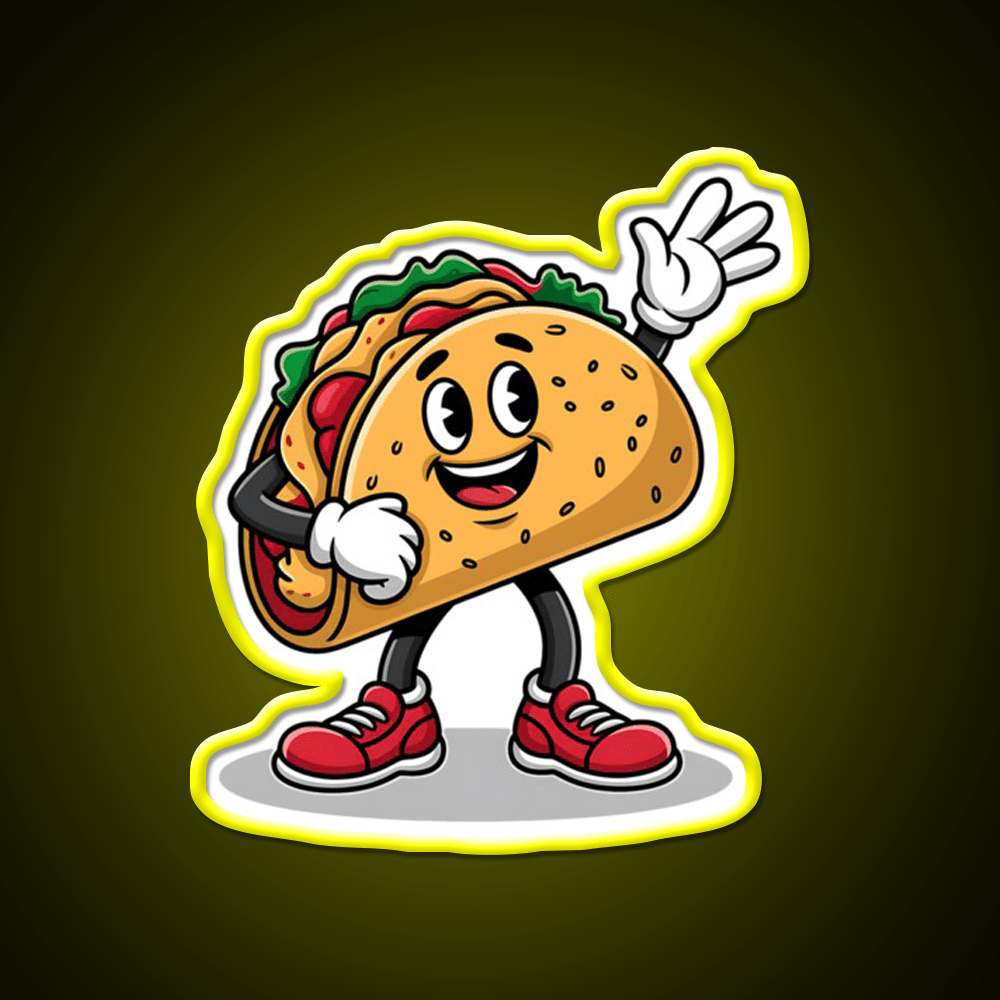 Dabbing Taco Cinco De Mayo Taco Led Neon Sign Mexican Food Sign Rgb Color - Shineneon