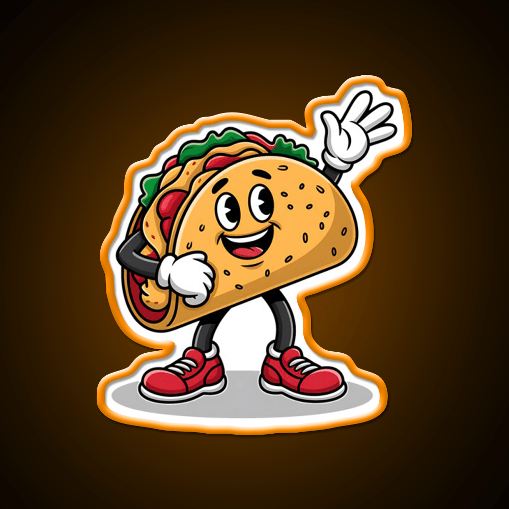 Dabbing Taco Cinco De Mayo Taco Led Neon Sign Mexican Food Sign Rgb Color - Shineneon
