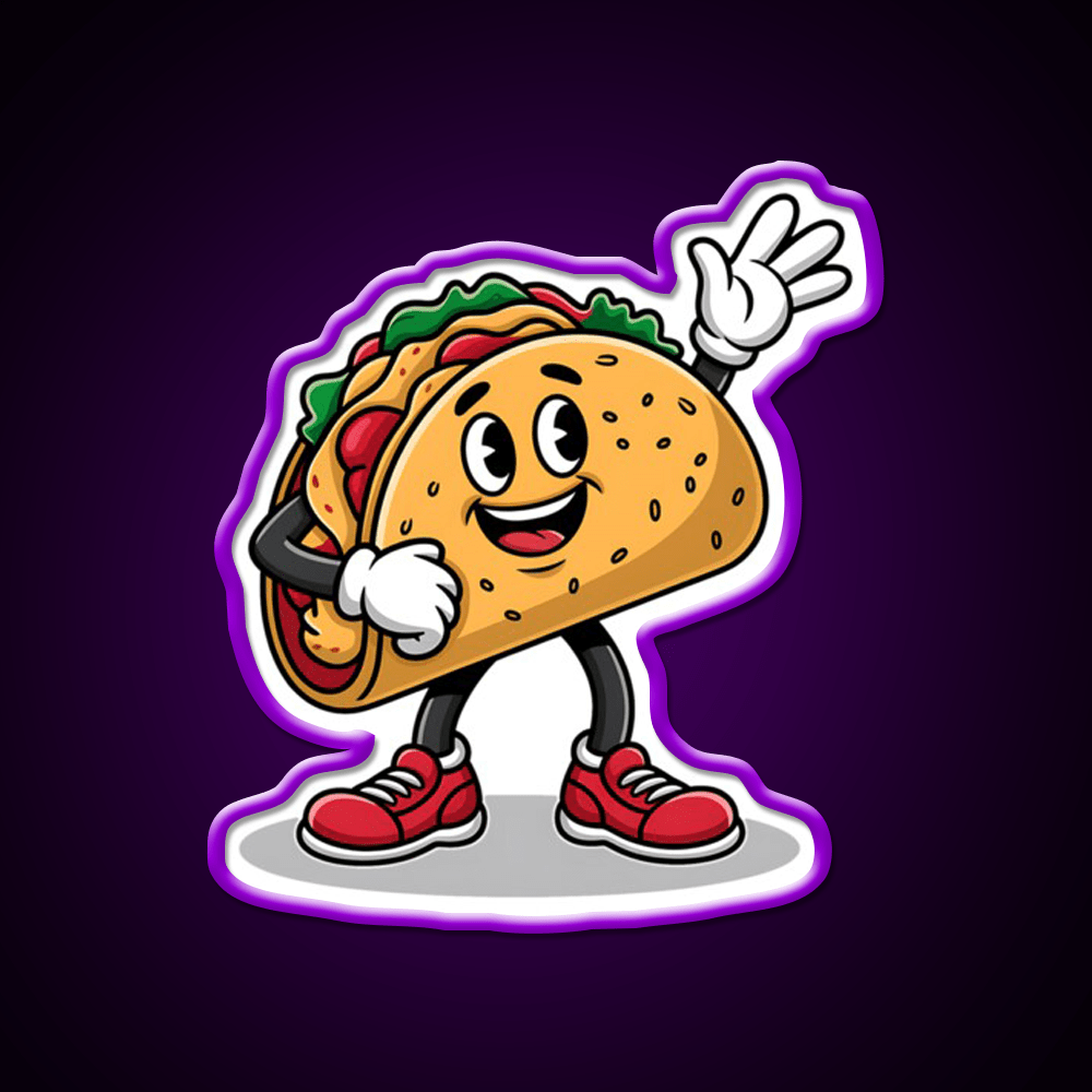 Dabbing Taco Cinco De Mayo Taco Led Neon Sign Mexican Food Sign Rgb Color - Shineneon