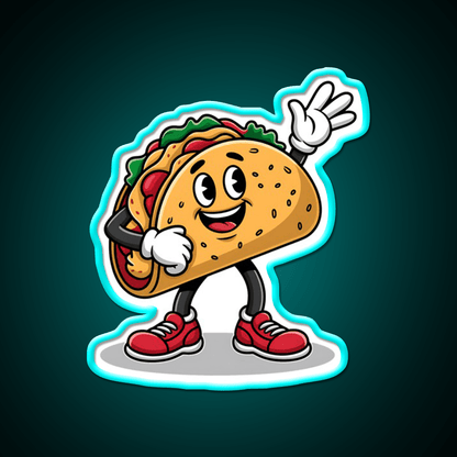 Dabbing Taco Cinco De Mayo Taco Led Neon Sign Mexican Food Sign Rgb Color - Shineneon