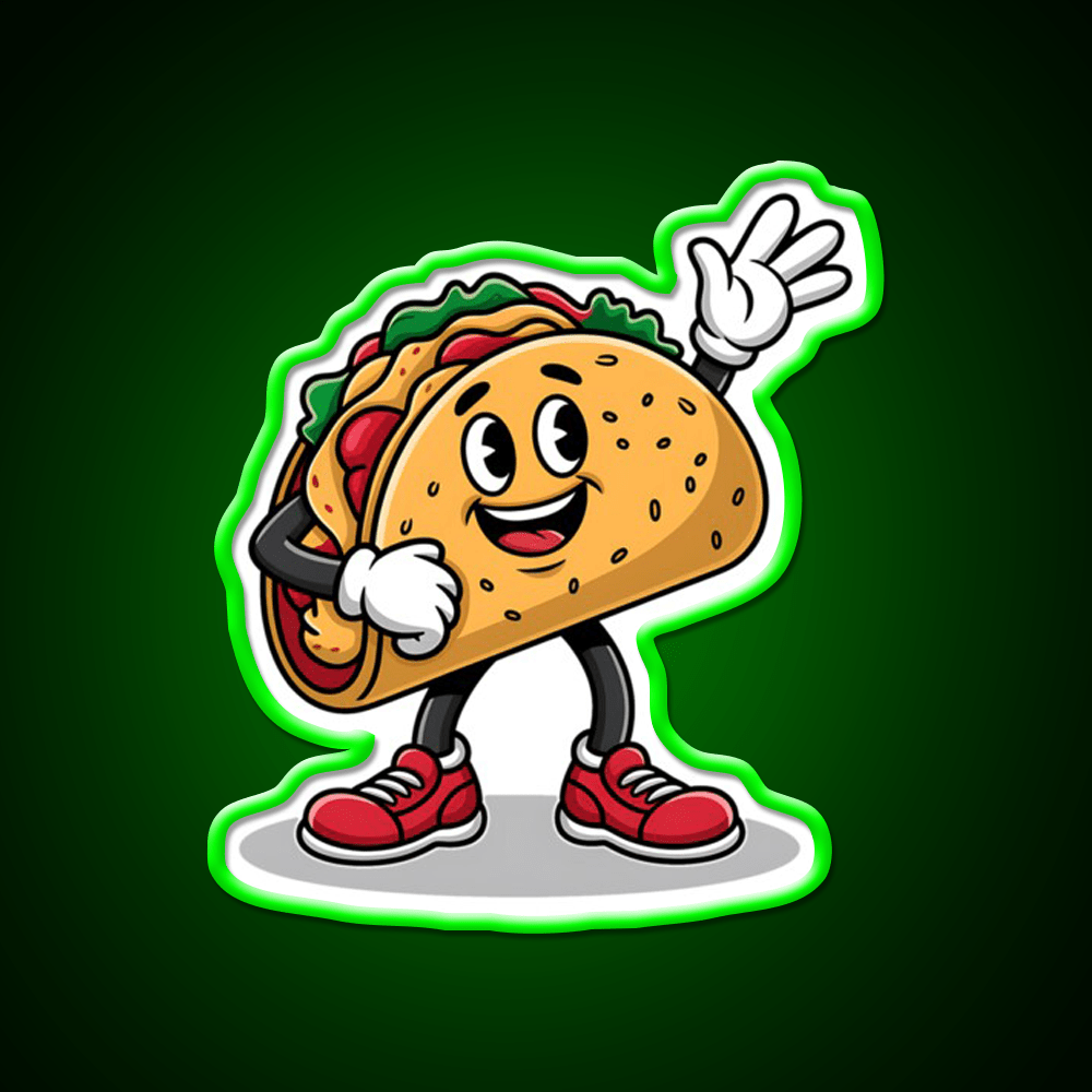 Dabbing Taco Cinco De Mayo Taco Led Neon Sign Mexican Food Sign Rgb Color - Shineneon