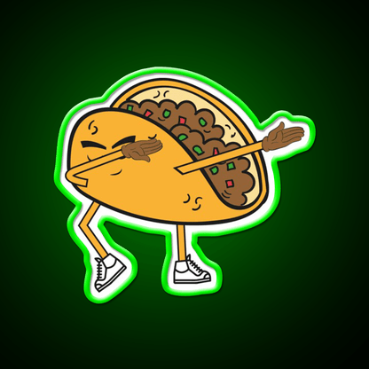 Dabbing Taco Dance Dab Party Gear Taco Led Neon Sign Rgb Color - Shineneon