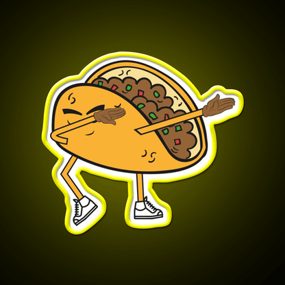 Dabbing Taco Dance Dab Party Gear Taco Led Neon Sign Rgb Color - Shineneon