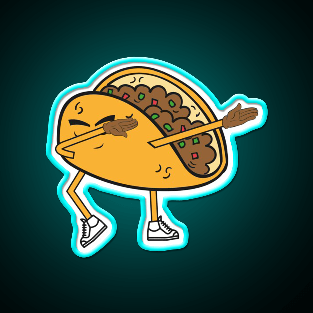 Dabbing Taco Dance Dab Party Gear Taco Led Neon Sign Rgb Color - Shineneon