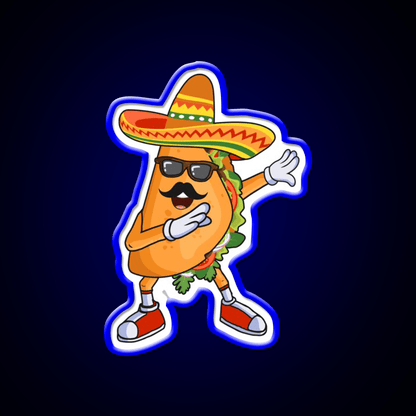 Dabbing Taco Funny Cinco De Mayo Mexican Party Taco Led Neon Sign Rgb Color - Shineneon