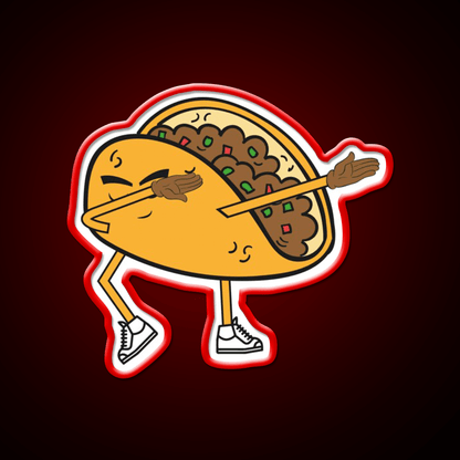 Dabbing Taco Funny Dance Dab Party Gear Taco Led Neon Sig Rgb Color - Shineneon
