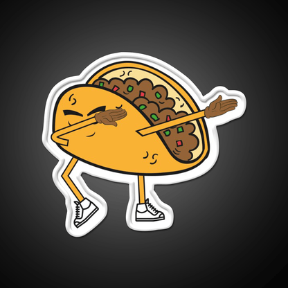 Dabbing Taco Funny Dance Dab Party Gear Taco Led Neon Sig Rgb Color - Shineneon