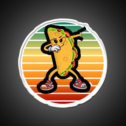 Dabbing Taco Funny Gifts Taco Led Neon Sign Mexican Food Sign Rgb Color - Shineneon